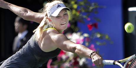 VÍTĚZKA. Dánská tenistka Caroline Wozniacká během finálového zápasu na turnaji v Tokiu.