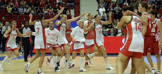 Radost bloruských basketbalistek z postupu do semifinále MS