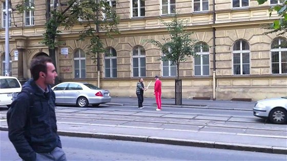 Potyčka dvou řidičů v Praze.