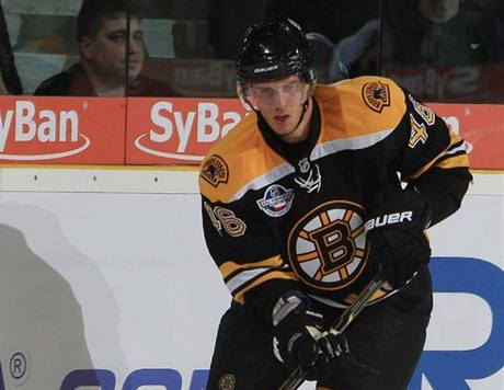 Pi zápase NHL v Praze David Krejí patil k nejlepím hrám Bostonu Bruins, jeho tým vak podlehl 2:5 Phoenixu Coyotes.