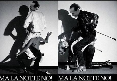 Italsk premir Silvio Berlusconi je na billboardech vyobrazen, jak jezd na modelkch jako na koni