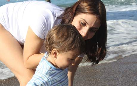 Eva Decastelo na dovolené v Turecku se synem Michalem