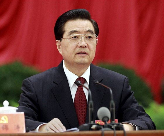 ínský prezident Chu in-tchao (18. íjna 2010)