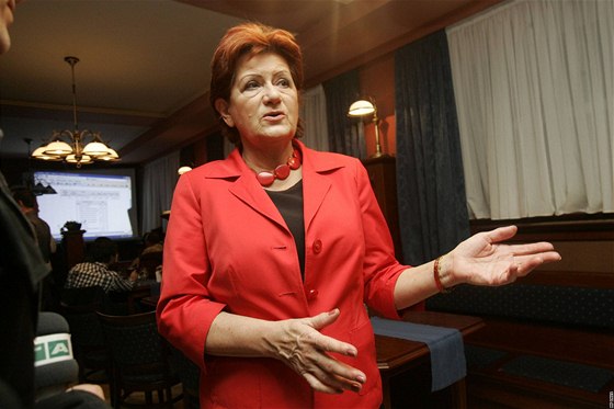 Irena Ondrová ve volebním tábu ODS ve Zlín.