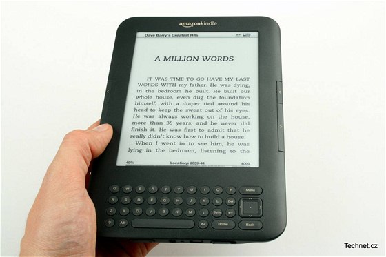 Elektronická teka Amazon Kindle tetí generace