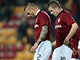 SMUTEK. Spar�an�t� fotbalist� Tom� �epka (vlevo) a Juraj Kucka opou�t� h�i�t� bez bodu.