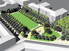 Studie rekonstrukce parku na Mikuláském námstí v Plzni