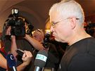 Vladimír pidla ve volebním tábu SSD. (16. íjna 2010)