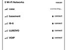Screenshot displeje: wi-fi pipojení je bezproblémové, poradí si s vtinou sítí (krom nkterých ad-hoc hotspot, napíklad WM tethering)