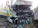 Nehoda dvou kamion na Praském okruhu stála ivot jednoho z idi (19.10. 2010)