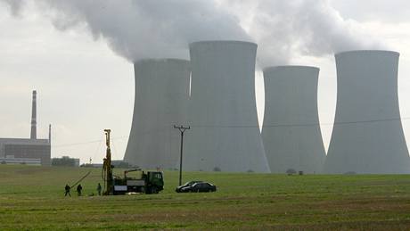 Przkumné vrty u jaderné elektrárny Dukovany.
