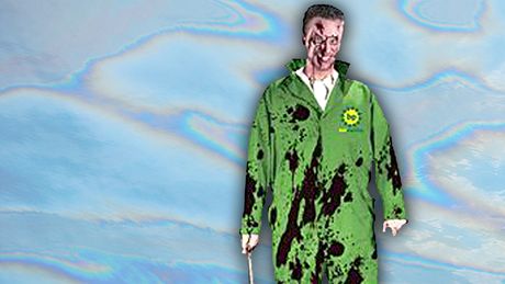 Halloweenským hitem se stal kostým ropou pot�ísn�ného pracovníka BP.