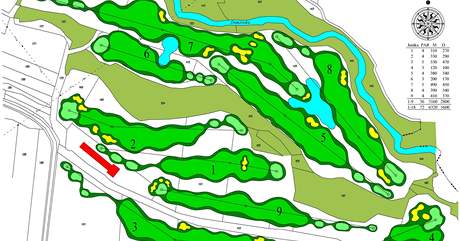 Mapa golfovho hit v Bitozevsi.