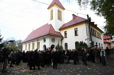 Pohřeb Jiřího Křižana ve Valašském Meziříčí.