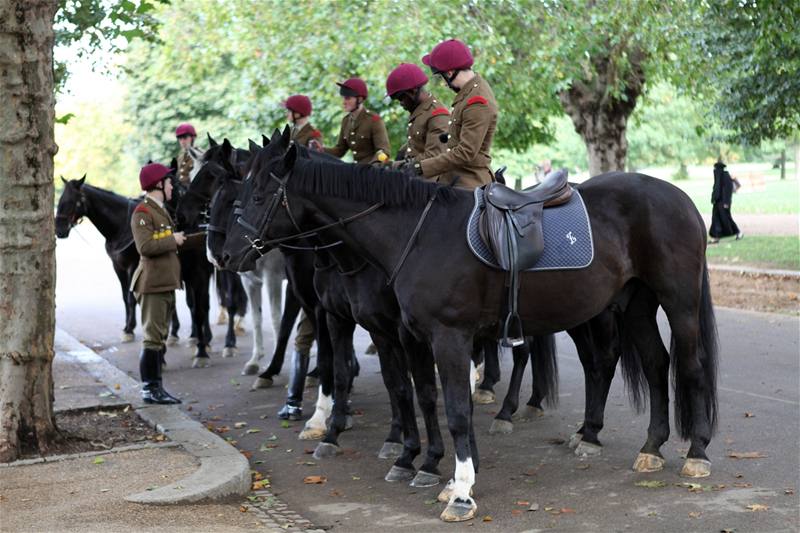 Londýn, v Hyde Parku se jezdí i na koních
