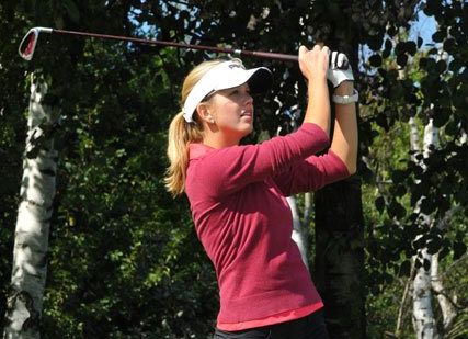 Kateina Krejov na turnaji uchazeek o titul Miss golf v praskm Motole.