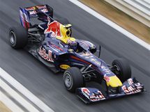 Mark Webber pi kvalifikaci na Velkou cenu Koreje.