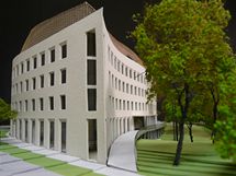 Vizualizace nové radnice v Mariánských Lázních.
