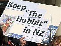 Demonstrace na Novm Zlandu: Nechte Hobita na Zlandu