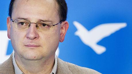 Petr Ne�as na tiskové konferenci ODS k výsledk�m senátních voleb. (23. �íjna 2010)