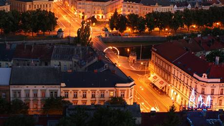 Veerní pohled z Bílé ve na Hradec Králové