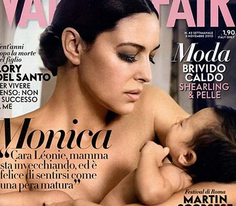 Monica Bellucci na obálce Vanity Fair s dcerou Léonií