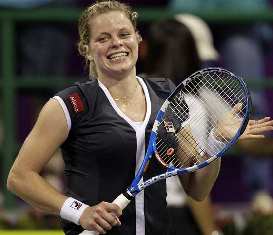 Kim Clijstersová se raduje z triumfu na Turnaji mistry