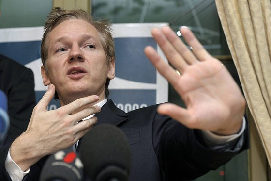 Julian Assange v enev (4. listopadu 2010)
