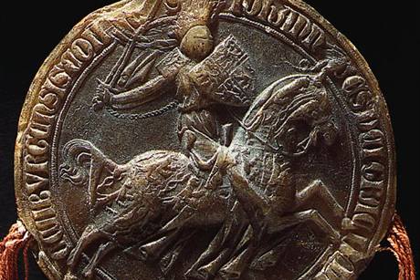Jezdeck pee Jana Lucemburskho jako krle eskho a hrabte lucemburskho, uvan roku 1323