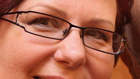 Lídr kandidátky �SSD v �eské Líp� Romana �atecká a zaslou�ilý �len strany Jaromír �trumfa.