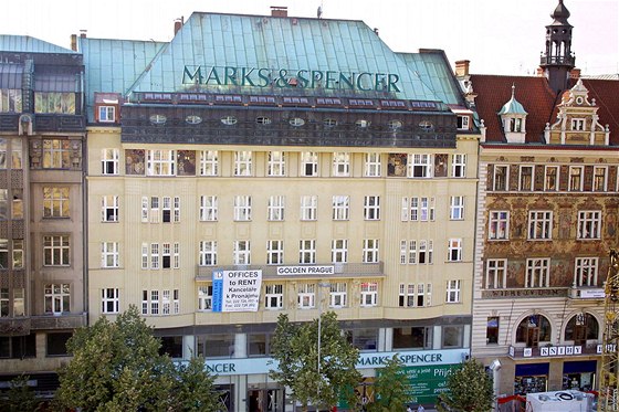 Budova bývalého nakladatelství Melantrich v Praze na Václavském námstí.
