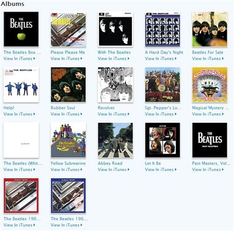 Nabídka The Beatles v iTunes Store