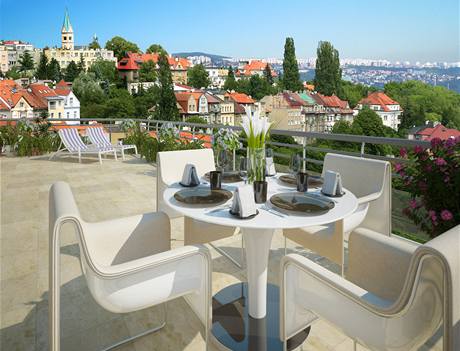 Vizualizace luxusních bytů v Praze 6 na Kajetánce