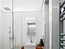 Dostatené mnoství svtla v koupeln, které psobí dojmem denního, zajiuje prsvitný strop z barrisolu (polyvinylová fólie vypnutá do obvodových profil), pod ním je osvtlení