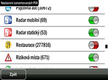 Navigace Dynavix upozorn na nebezpen seky