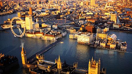 Londýnské muzeum. Zatopený Londýn jako Benátky