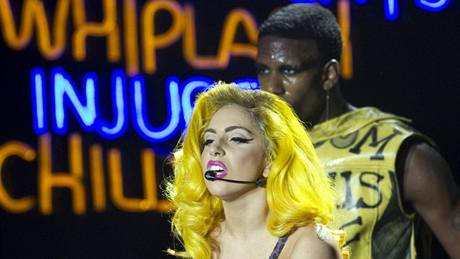 Americká zpvaka Lady Gaga na praském koncert 17.11. 2010