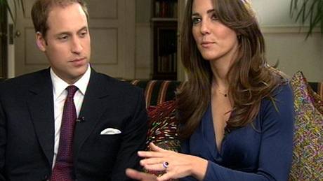 Princ William a Kate Middletonová ukázali prsten pi televizním rozhovoru