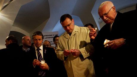 Pavel Bém, Petr Neas a Václav Klaus na Národní tíd 17. listopadu 2010