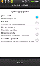 Displej HTC Desire HD (konektivita)