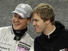Michael Schumacher (vlevo) a Sebastian Vettel vyhráli pro Nmecko v Düsseldorfu