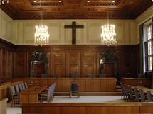 Djit norimberskho procesu, soudn s slo 600, v souasnosti.