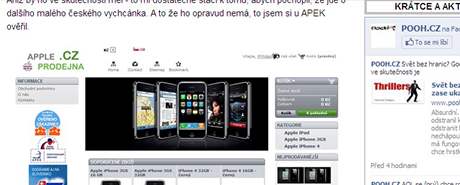 Podvodný prodej iPhon na internetu