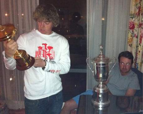 Graeme McDowell a Rory McIlroy, archiv, twitter