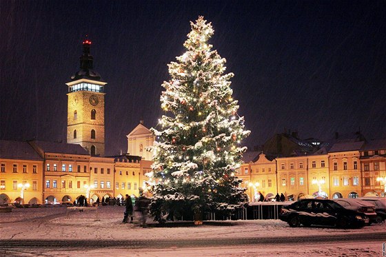 Vánoní strom v eských Budjovicích.
