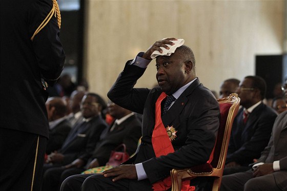 Prezident Pobeí slonoviny Laurent Gbagbo na ceremoniálu své písahy