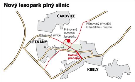 Nov lesopark pln silnic.