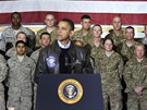 Prezident Obama navtívil vojáky na základn Bagrám.