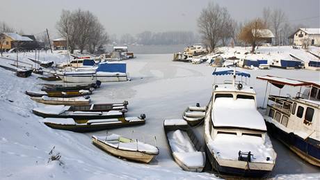 Blehradský ostrov Ada Ciganlija.