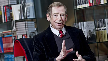 Václav Havel pi rozhovoru pro MF DNES.